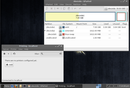 printing partition management