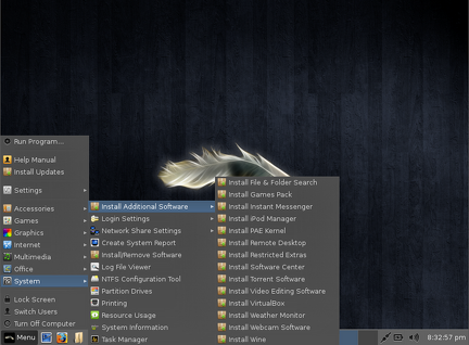 system menu
